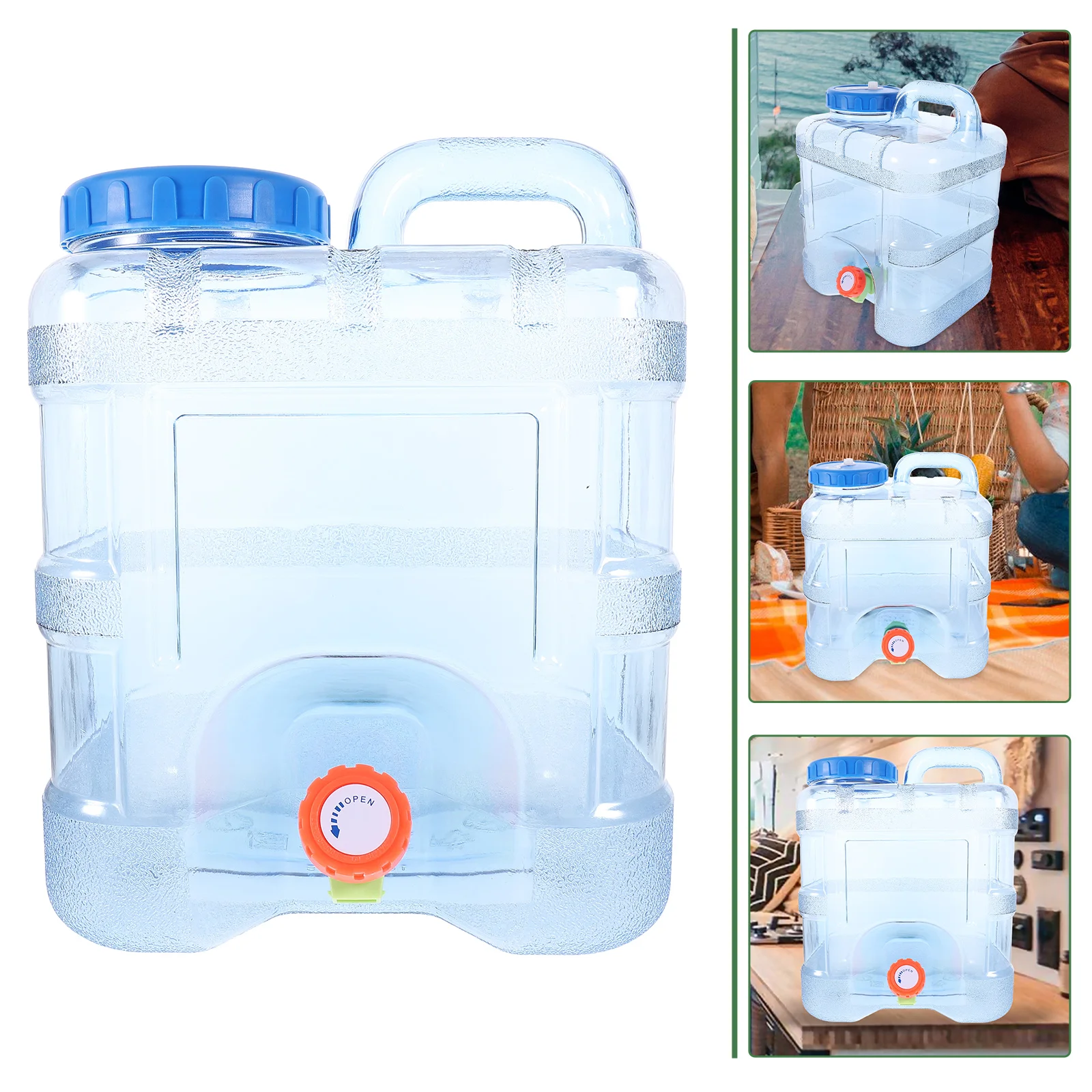 

Water Cooler Outdoor Bucket Container for Handle Design Jug Handheld Portable Driving Travel