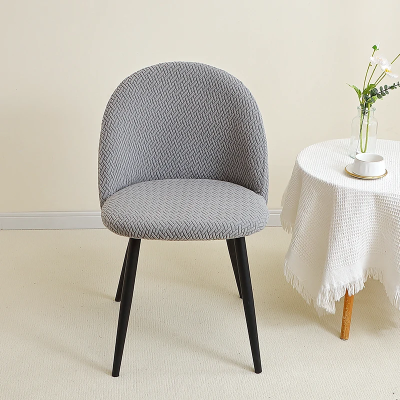 1/2 Stück Jacquard-Stuhlhussen für Esszimmer, Entenschnabel-Stuhlbezug, niedrige Rückenlehne, gebogener Sitz, Schonbezug, schmutzabweisend, für Zuhause, Bankett, Hochzeit – Detail 5