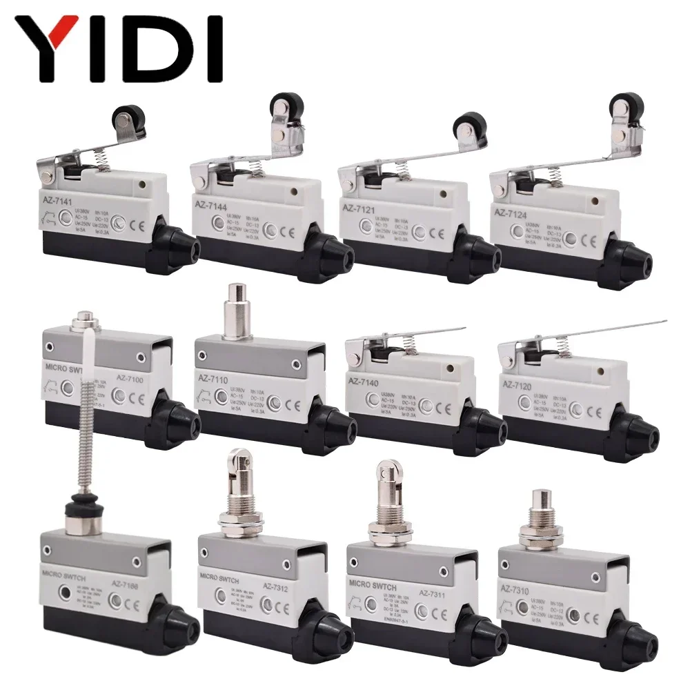 10pcs/lot Micro Limit Travel Switch Waterproof Momentary AZ-7312 AZ-7311 AZ-7121 AZ-7310 AZ-7141 Straight 90 Degree Roller Lever