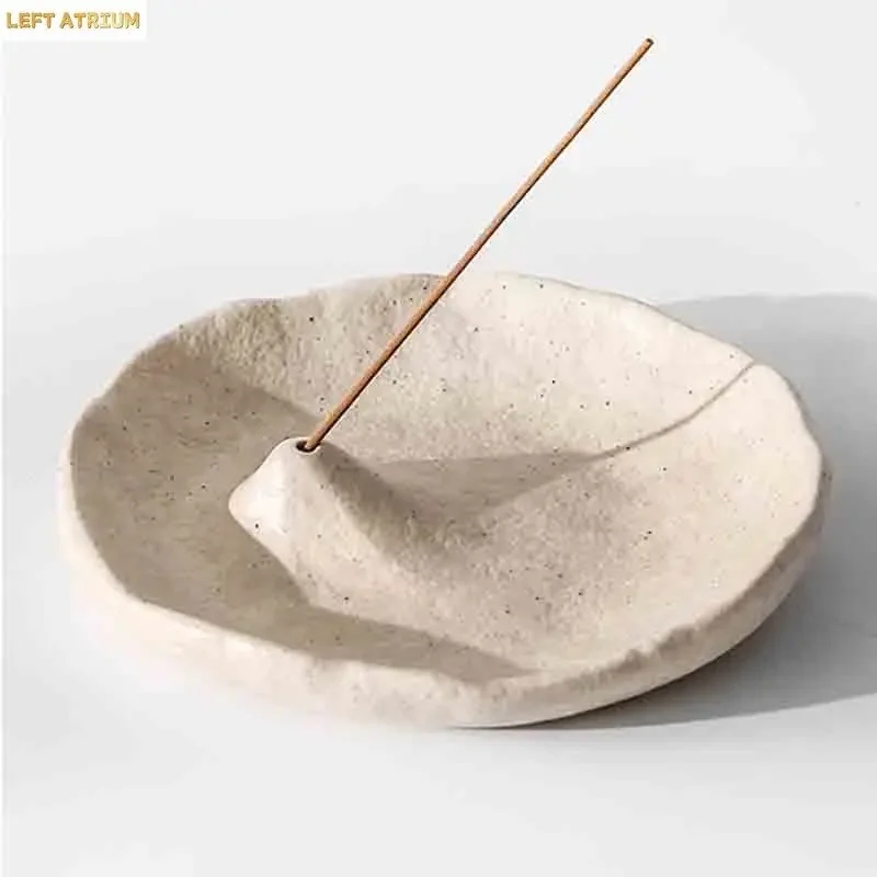 AhunderJiaz Wabi Sabi Incense Holder - Handmade Copper Zen Ash Tray for Stick Incense,Vintage Chinese Home Decor Meditation Gift