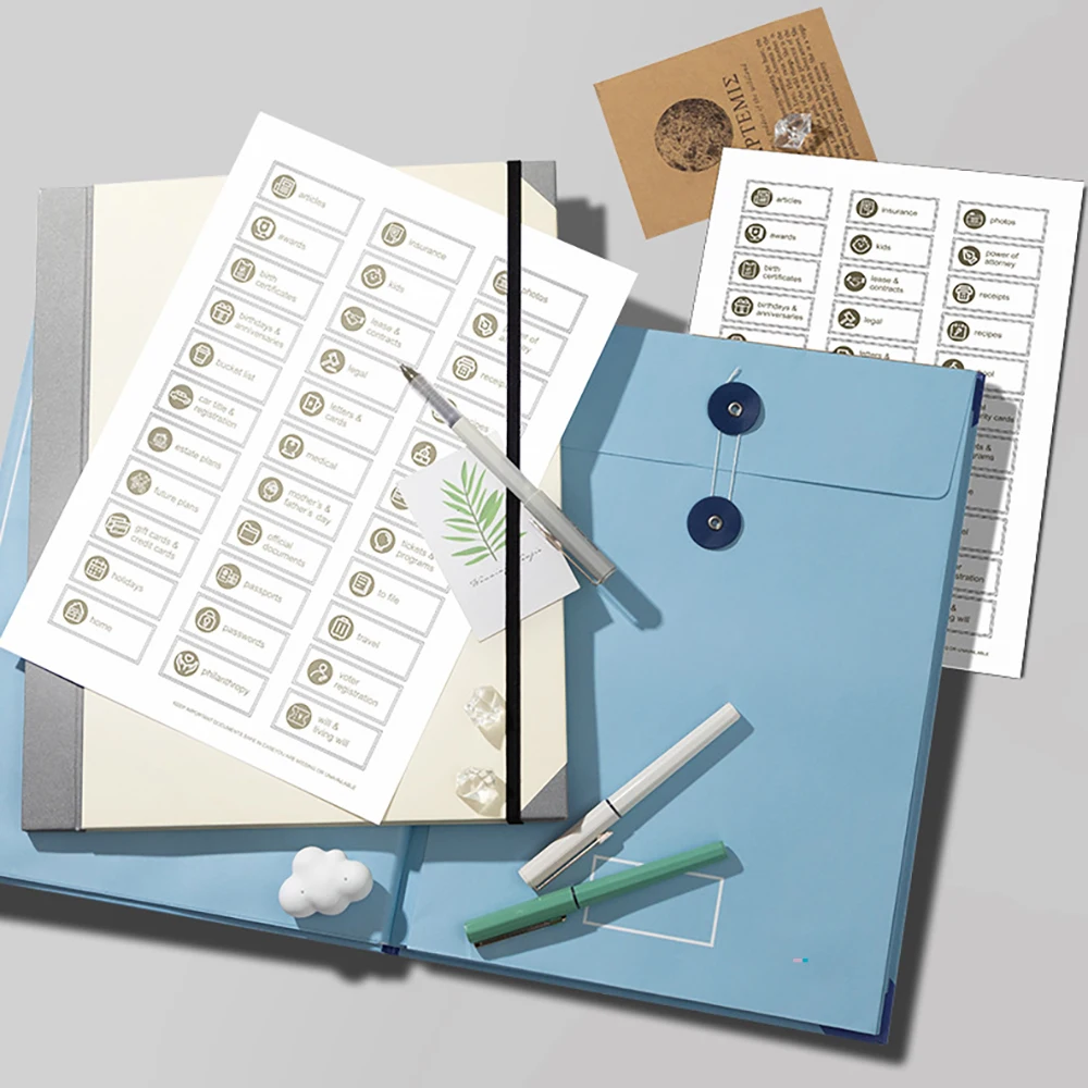 1 Packung Personal Important Papers Document Life Binder/Ordner/Organizer im Etui I Go Missing Document Binder Organizer