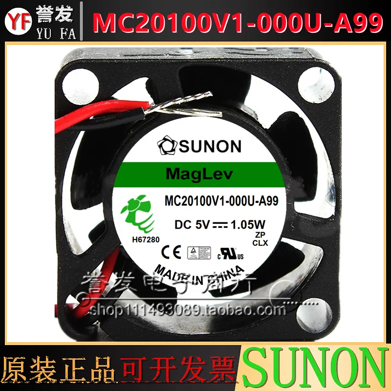 NUOVO ORIGINALE MC20100V1-000U-A99 5V 1.05W 2010 20x20x10mm VENTOLA DI RAFFREDDAMENTO RADIATORE