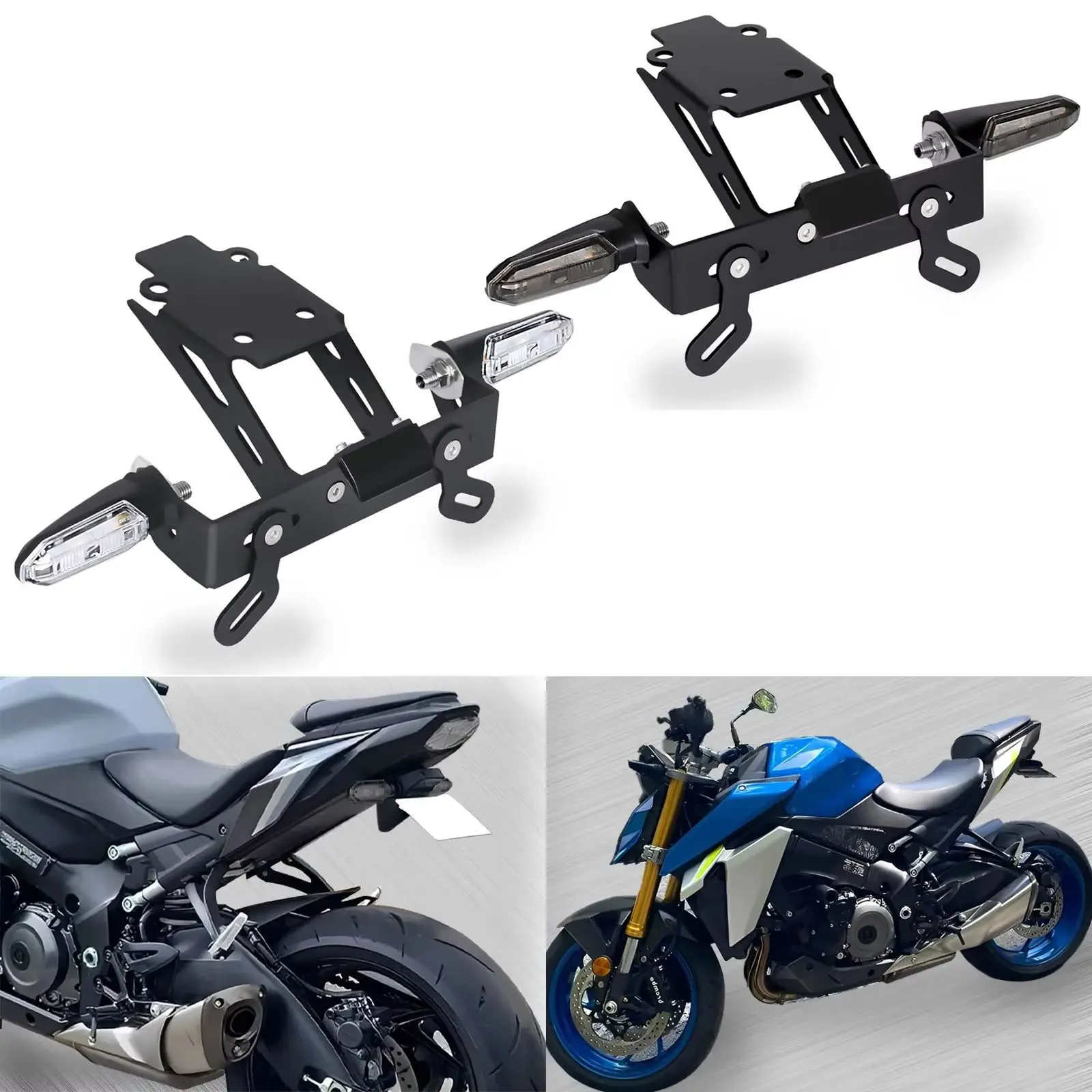 

RFor SUZUKI GSX-S 750 2017-2020 GSXS 1000/F/Z 2015-2025 egistration Plate Holder Fender Eliminator Tail Tidy Led Turn Signal