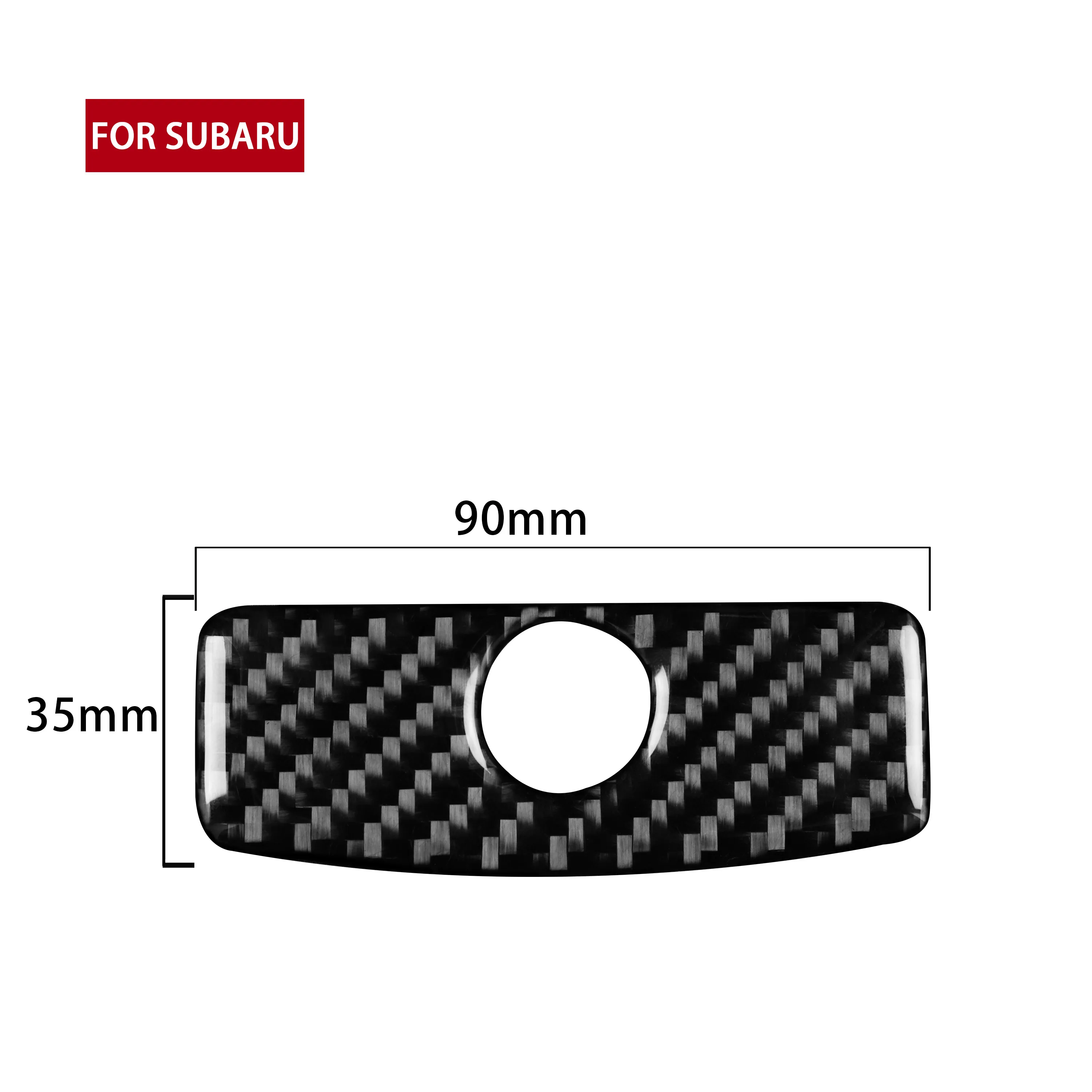 ألياف الكربون الحقيقية اكسسوارات السيارات قفاز تخزين غطاء مقبض ملصق لينة لسوبارو امبريزا 2012-2016 XV Crosstrek 2013-2017