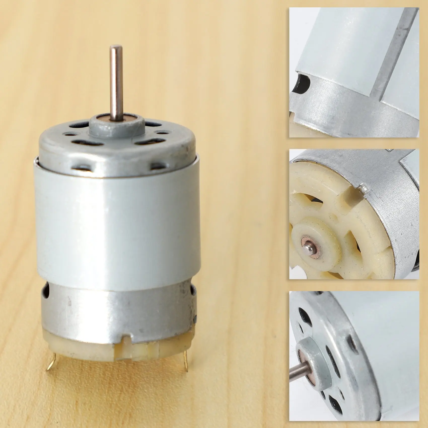 RS380 DC 1.5-18V 30000RPM Micro Motor 38x28mm for RC Model Toys DIY, Silver image 6