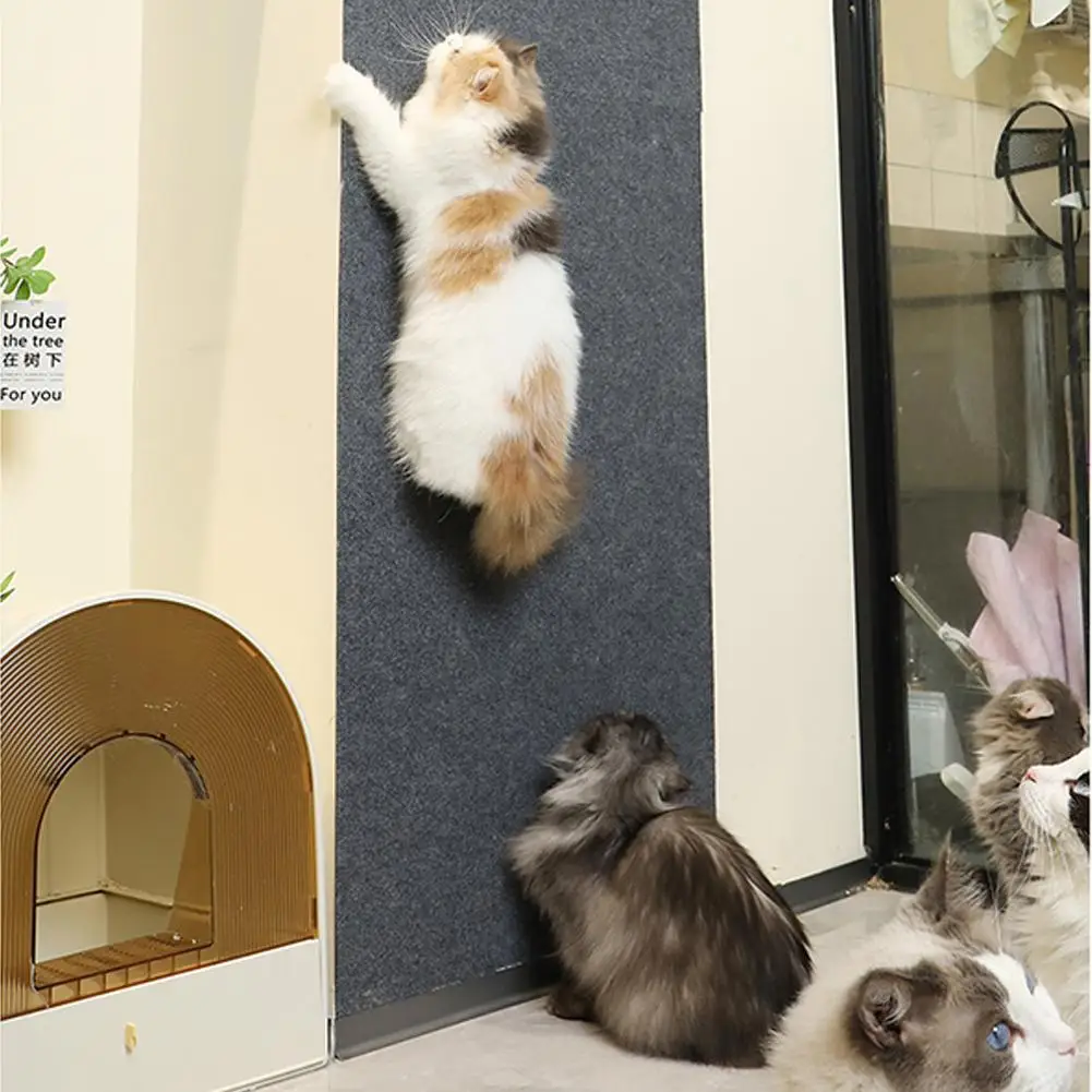 Cat Pad Scrapping Anti Cat Scratch Protection Paws DIY Trimmable Self-adhesive Carpet Cats Scratch Board For Wall Sofa Stai S3C3