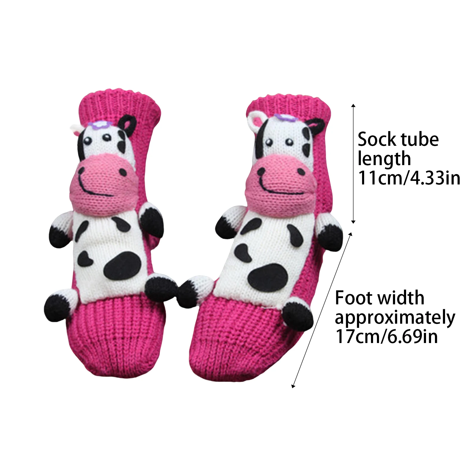 ثلاثية الأبعاد محبوك لطيف الحيوان جوارب يمكن السير بها على الأرض جديد متعة الجدة اليدوية الكروشيه الشتاء الجوارب الدافئة الإبداعية هدايا عيد الميلاد للأطفال