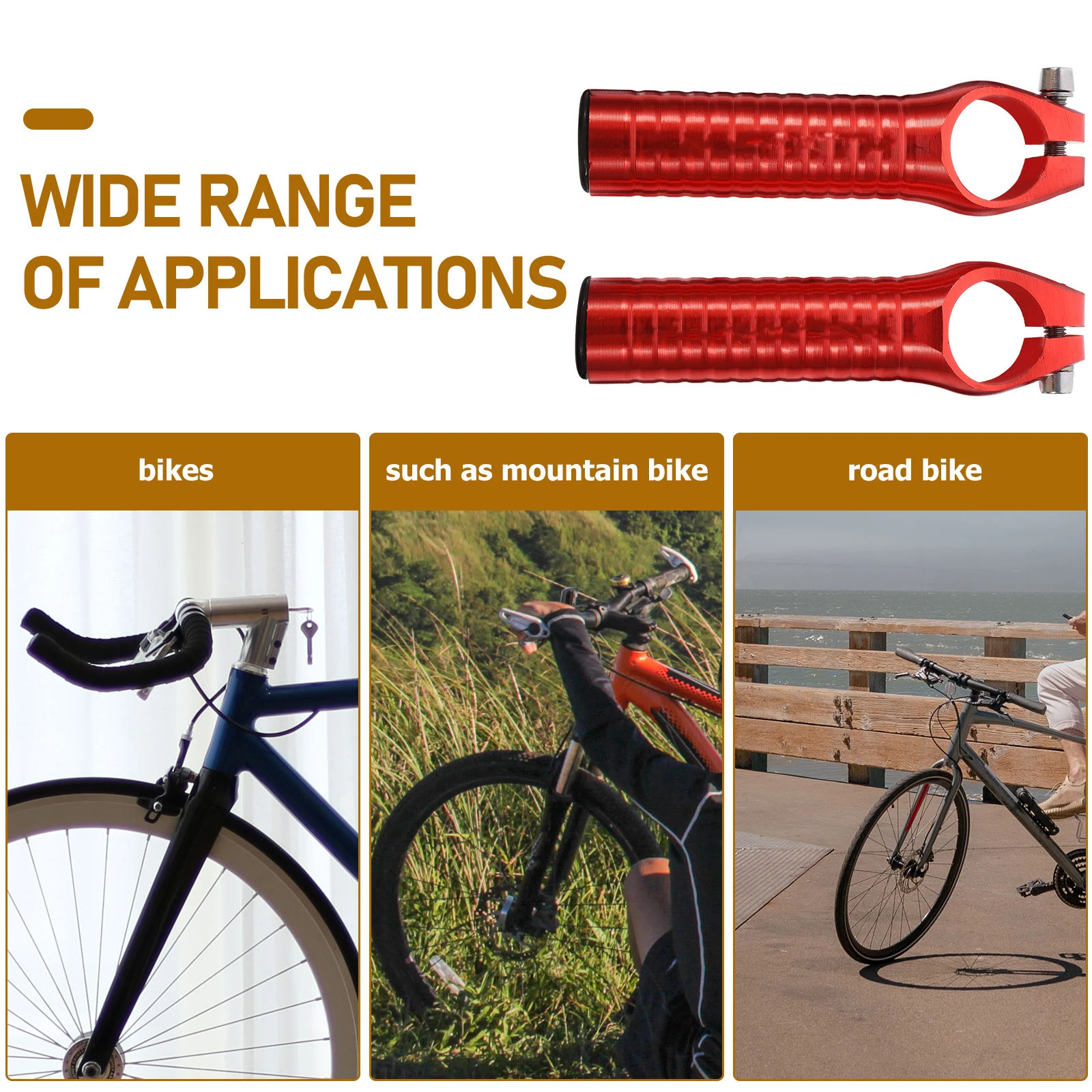 

Ultra-Light Cycling Deputy Handlebar For Mountain Bike Aluminum Alloy Fixed Gear Bike Rest Bar Anodized Anti-Slip Surface