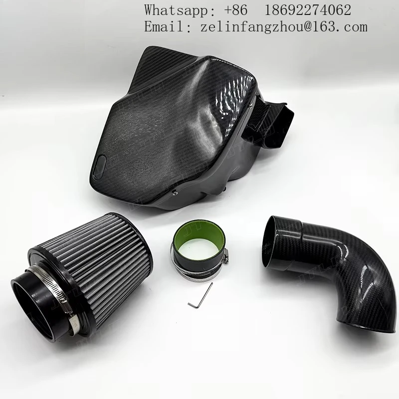 JTLD Professional Performance Turbo Air Intake Upgrade 100% Pure Dry Carbon Fiber Intake System Kit For BMW G30 B48 2.0T
