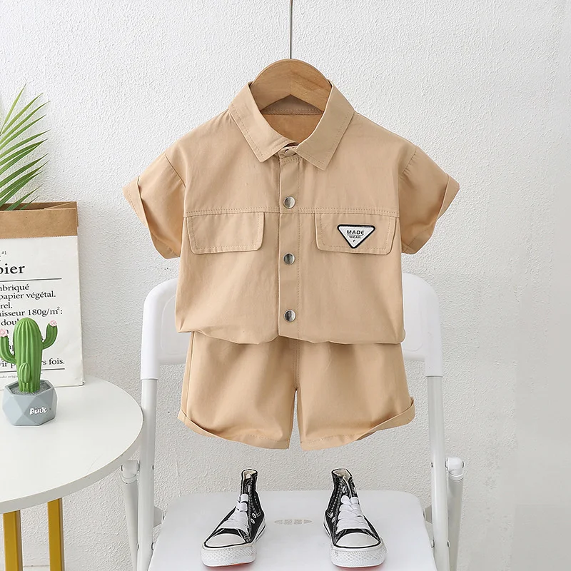 New Summer Baby Clothes Suit Crianças Meninos Shorts Camisa 2 Pçs/Sets Toddler Sports Outfits Infantil Traje Casual Crianças Treino