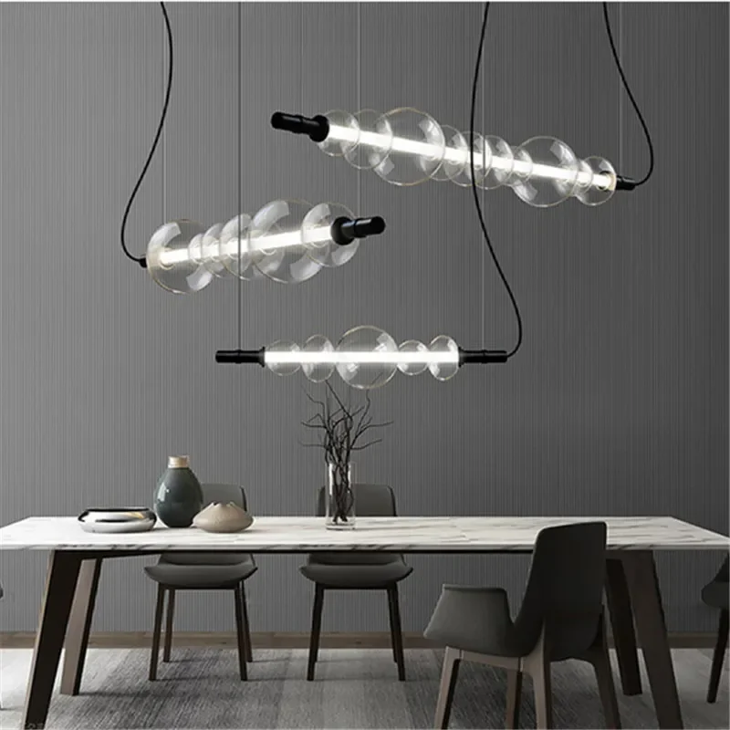 Nordic LED Ceiling Chandelier Room Decorations Glass Pendant Lamp for Dining Room Modern Suspension Chandeliers