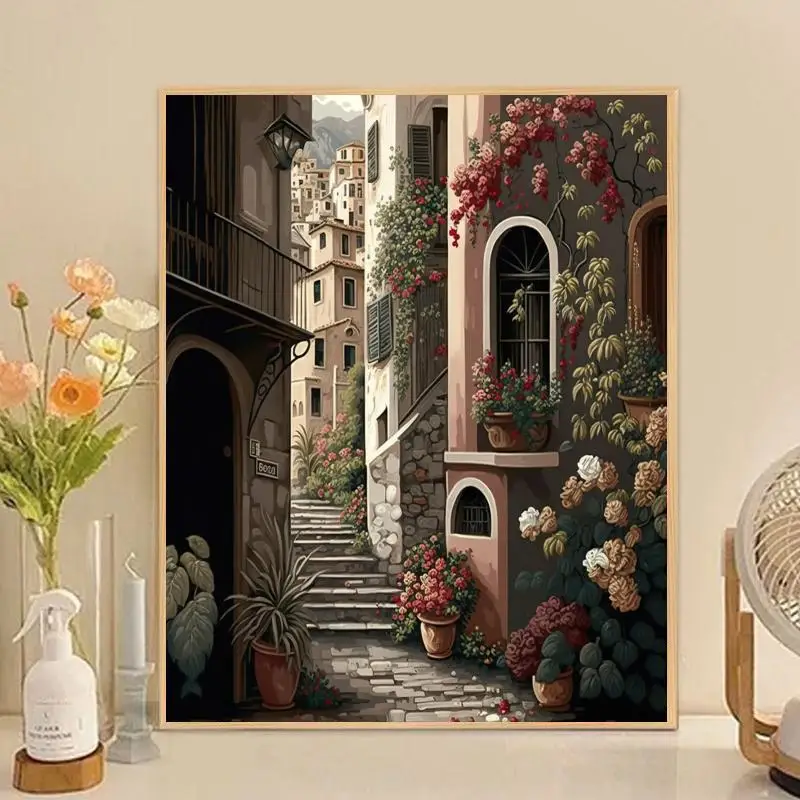 DIY Digital Oil Painting Landscape Architecture Series Creative Gift Decorative Paintings Paint By Number