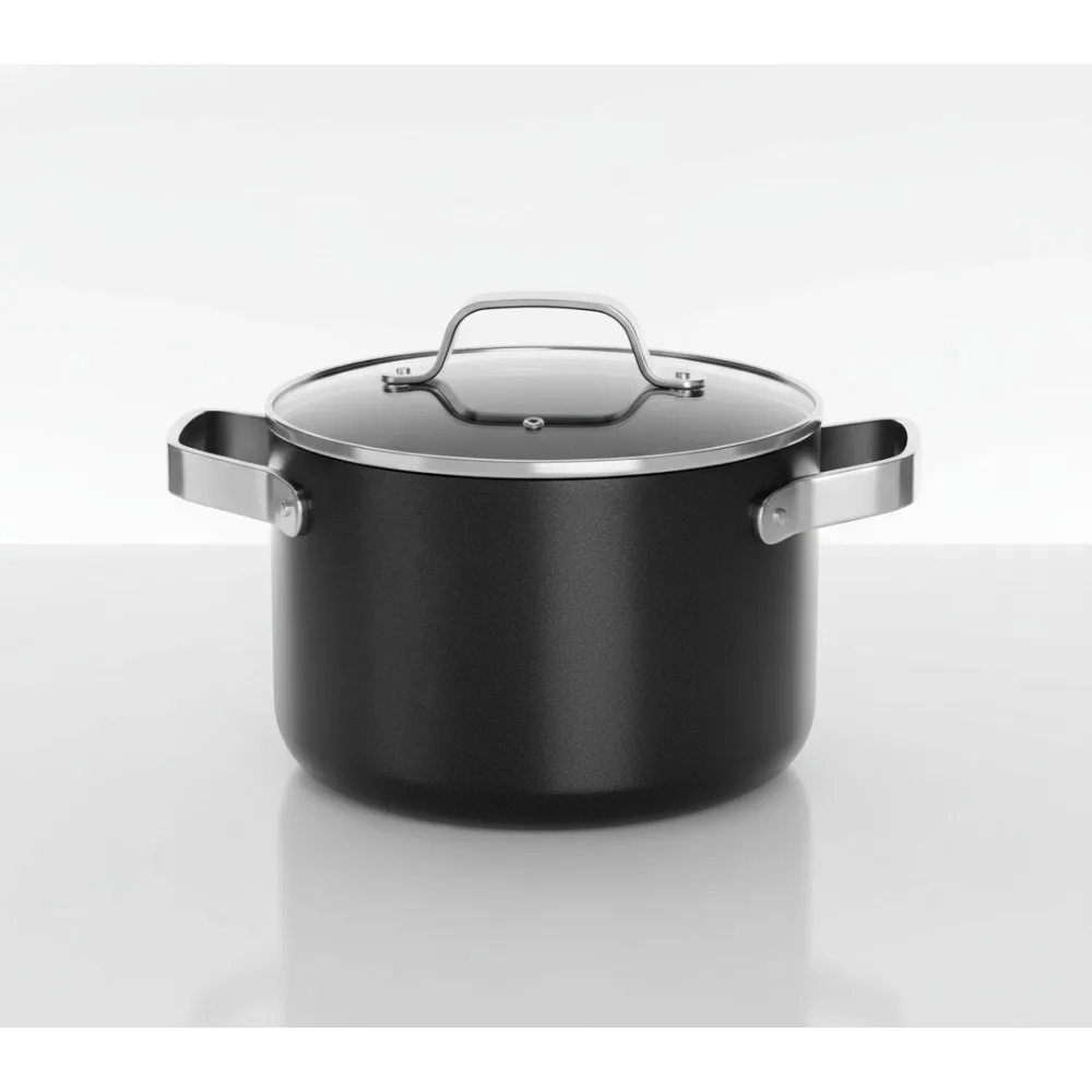 

3-литровая керамическая кастрюля со стеклянной крышкой, безопасная посуда для духовки с антипригарным покрытием для повседневного питания