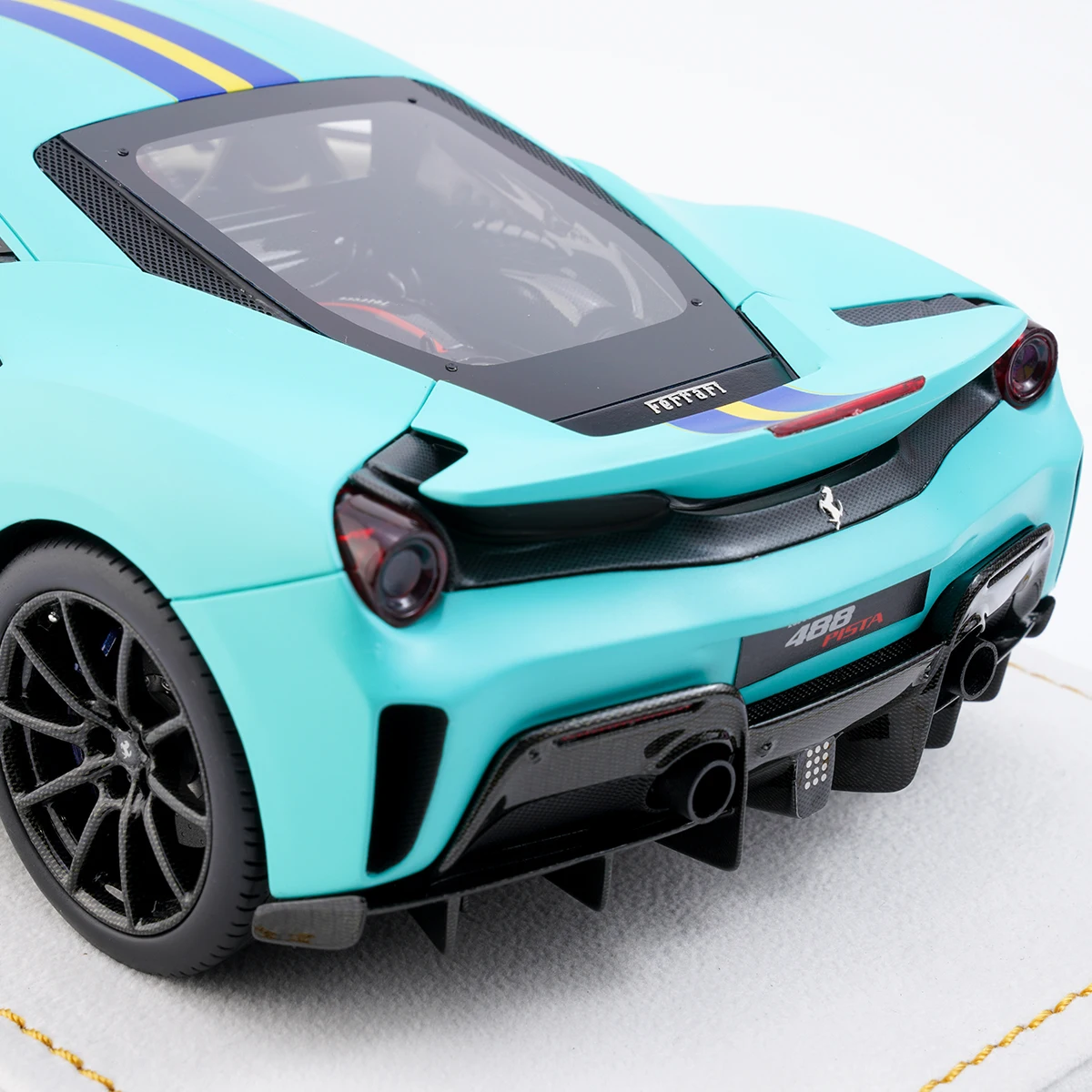 MR 1/18 Ferrari 488 Pista Matte Tiffany Blue Special Edition Legierung Spielzeug Kraftfahrzeug Druckguss Metall Modell Geschenke