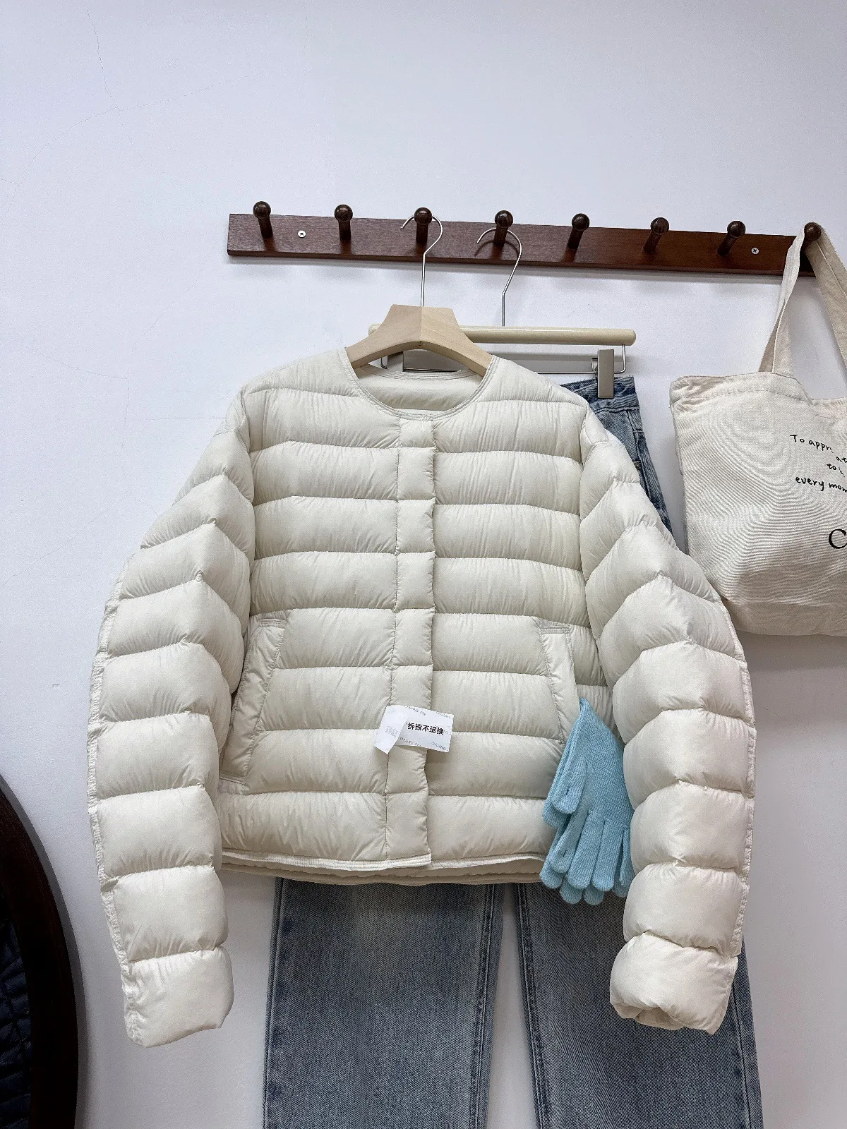 

Ультралегкий пуховик женский свободного кроя с круглым вырезом, теплый, корейский стиль, прямой силуэт