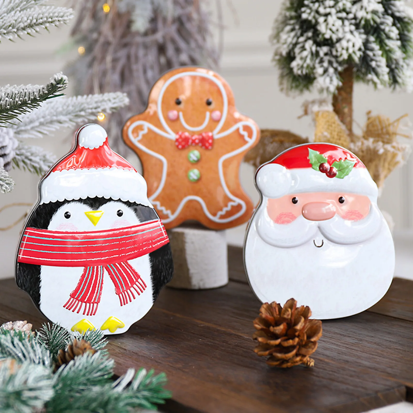 Christmas Gift Box For The Elderly Christmas Old Man Gingerbread Candy Jar