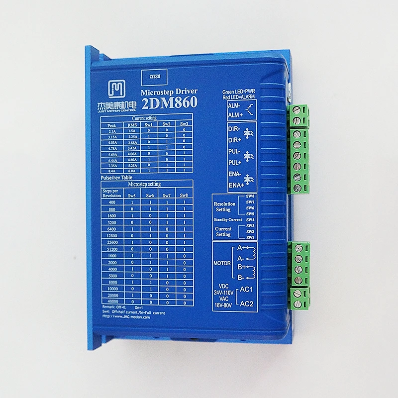 

2DM860 Цифровой шаговый драйвер 86, напряжение привода шагового двигателя, 30-80 В переменного тока