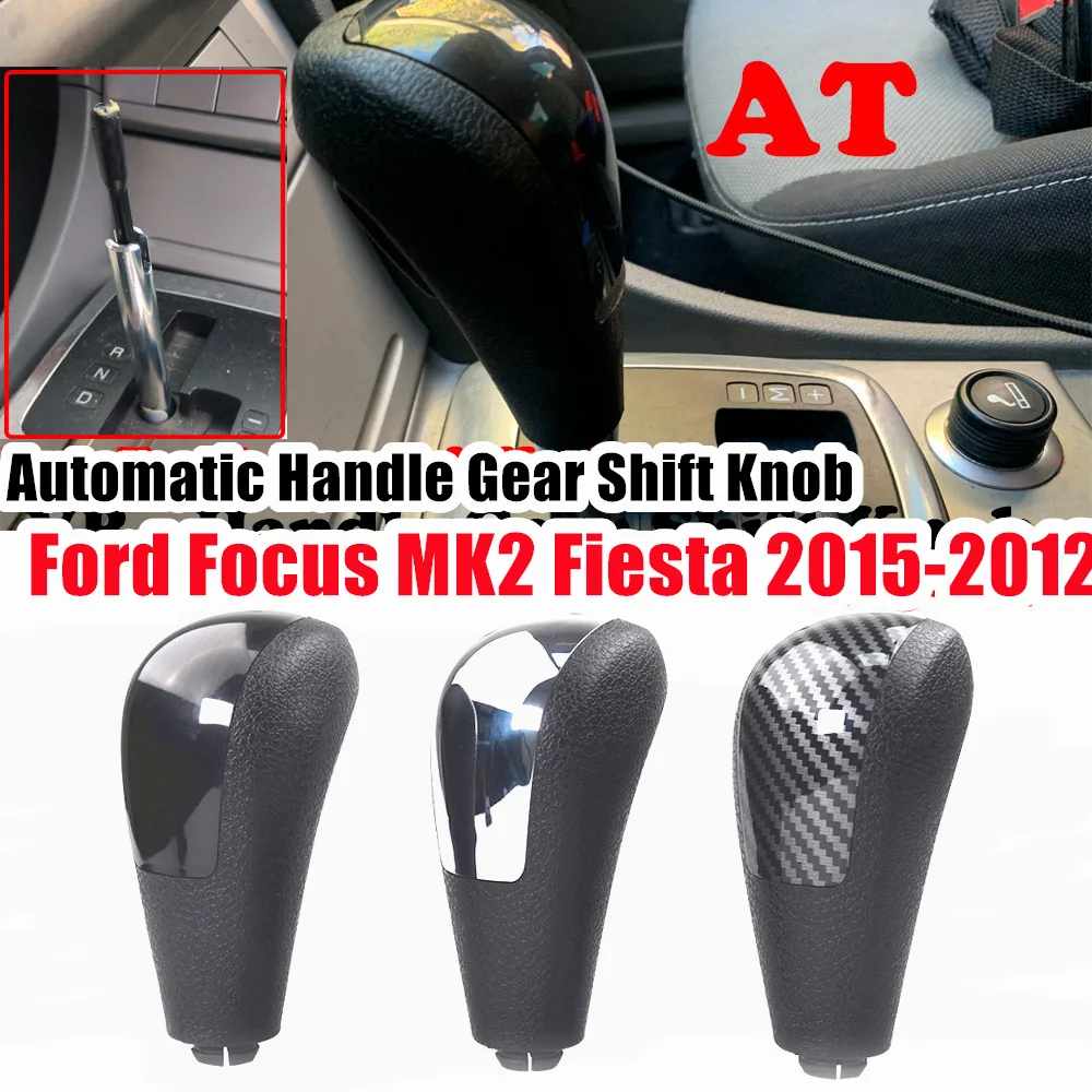 Auto Parts Leather Automatic Gear Shift Knob Lever Shifter For Ford Focus MK2 Fiesta 2005-2012 Car Accessories