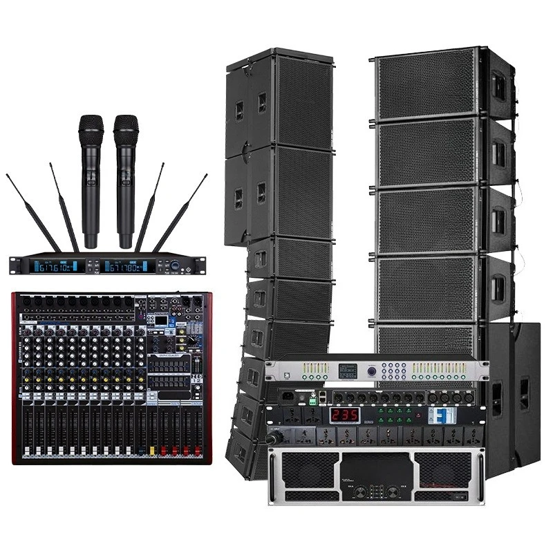 

Outdoor performance professional audio, line array audio set, large waterproof stage audio