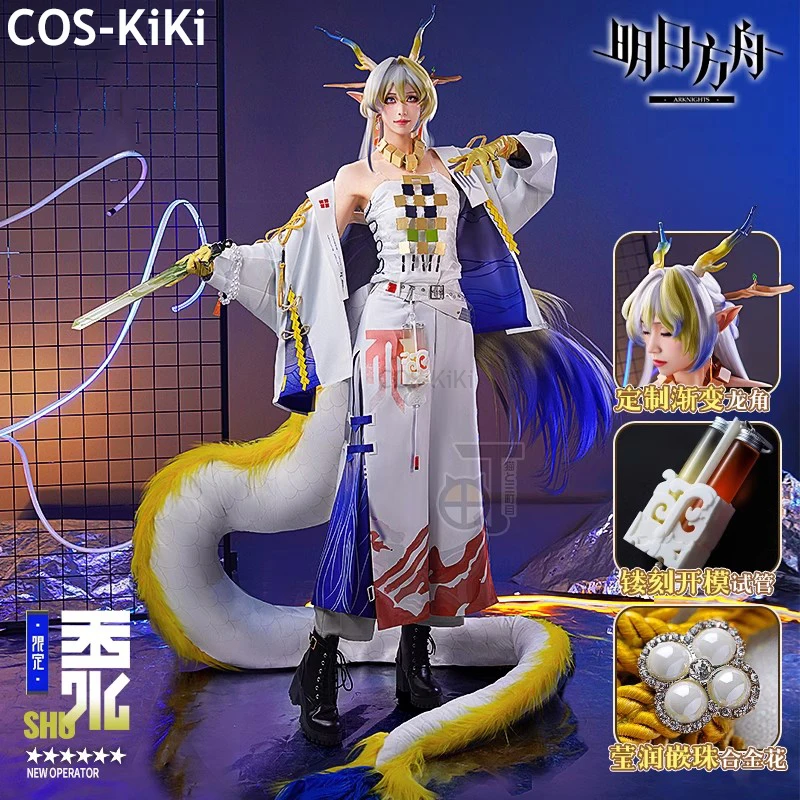 COS-KiKi Arknights Shu New Operator Game Suit Simple And Graceful Cosplay Costume Halloween Party Role Play Outfit Women S-XXL