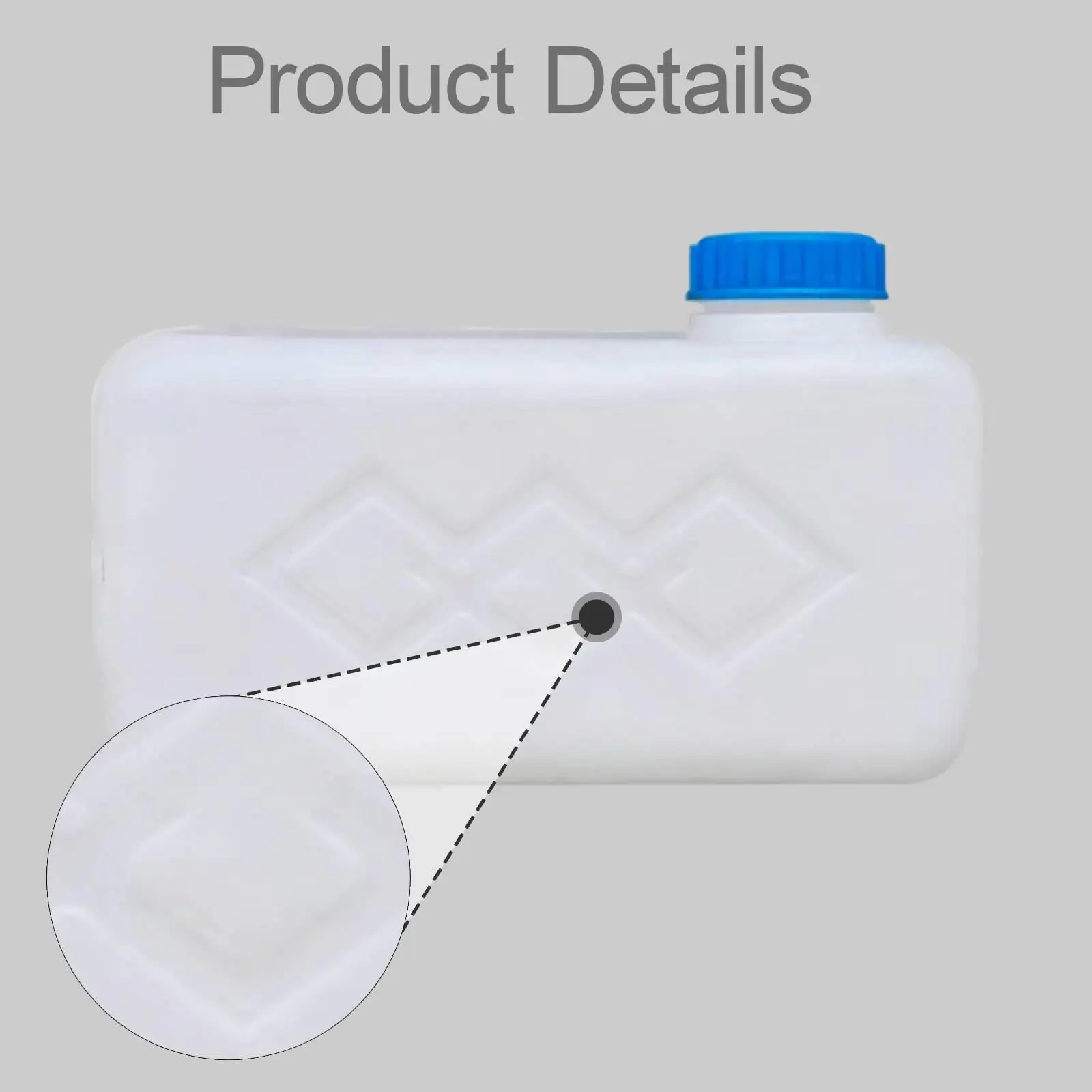 Durable Plastic 5 Liter Fuel Tank with Lid Heater Oil Jug for Long Run Warming Sessions