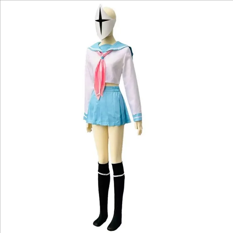 Halloween Yadoumaru Lisa Cosplay Sailor Suit Or Mask Or Wigs AnimeBleach Vizards Lisa's Costumes JK Uniforms Skirt Women's Size view 3