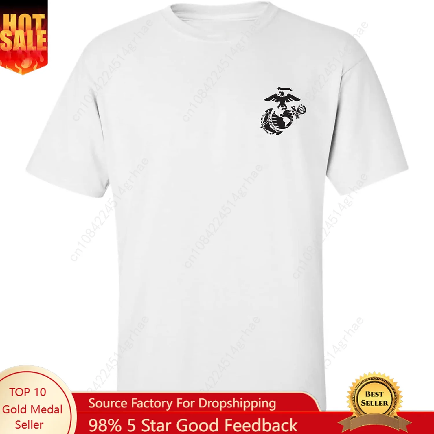 

zerogravitee Marines Emblem Left Chest Adult Short Sleeve T-Shirt