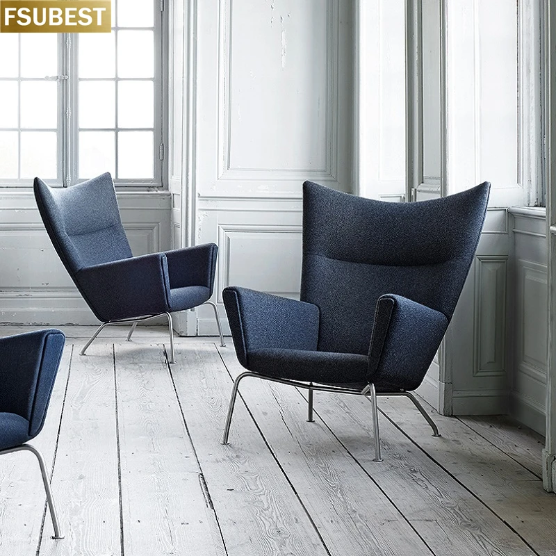 Nordic danish carl hansen ch445 Stoffs tuhl moderne einfache Verhandlung Empfang Sofa Stuhl Ohren sessel