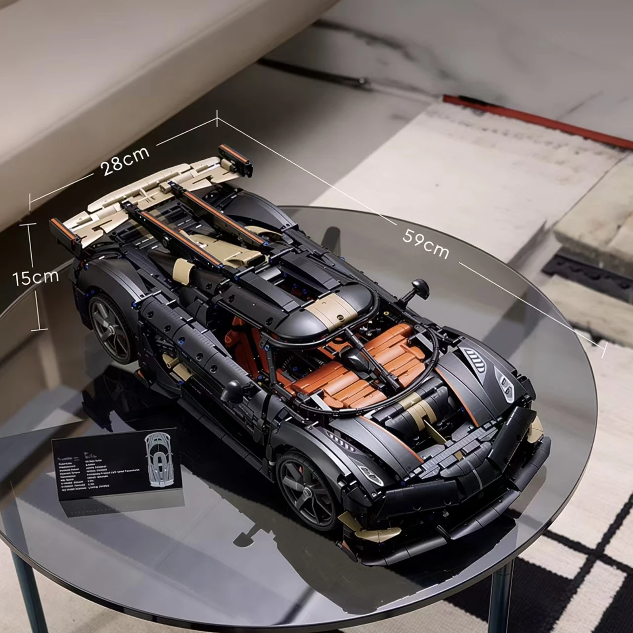 Super cost-effective 4104pcs High Tech Racing Car Koeni Spear Megacar Supercar Building Block Puzzle Model Birthday Gifts