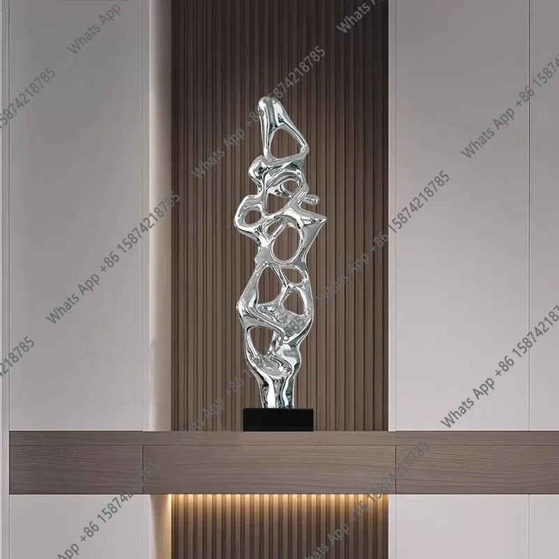 Lucky Entrance Ornament High-end Light Luxury Model Room Living Room Floor Decoration Abstract Art Taihu Stone Sculpture X