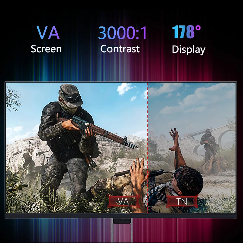 24-дюймовый монитор 75 Гц 1080P, настольные ЖК-дисплеи, монитор для ПК, игровые мониторы VA, FHD компьютерные экраны, игровая вилка и палка HDMI монитор компьютерный игровой монитор монітор для ПК монитор 24 дюйма,дисп