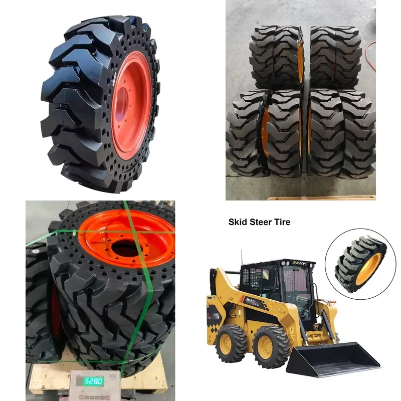 for  New Solid Tire  Engineering Construction 30x10-16 10-16.5 12-16.5 Skid Steer Loader Tire with