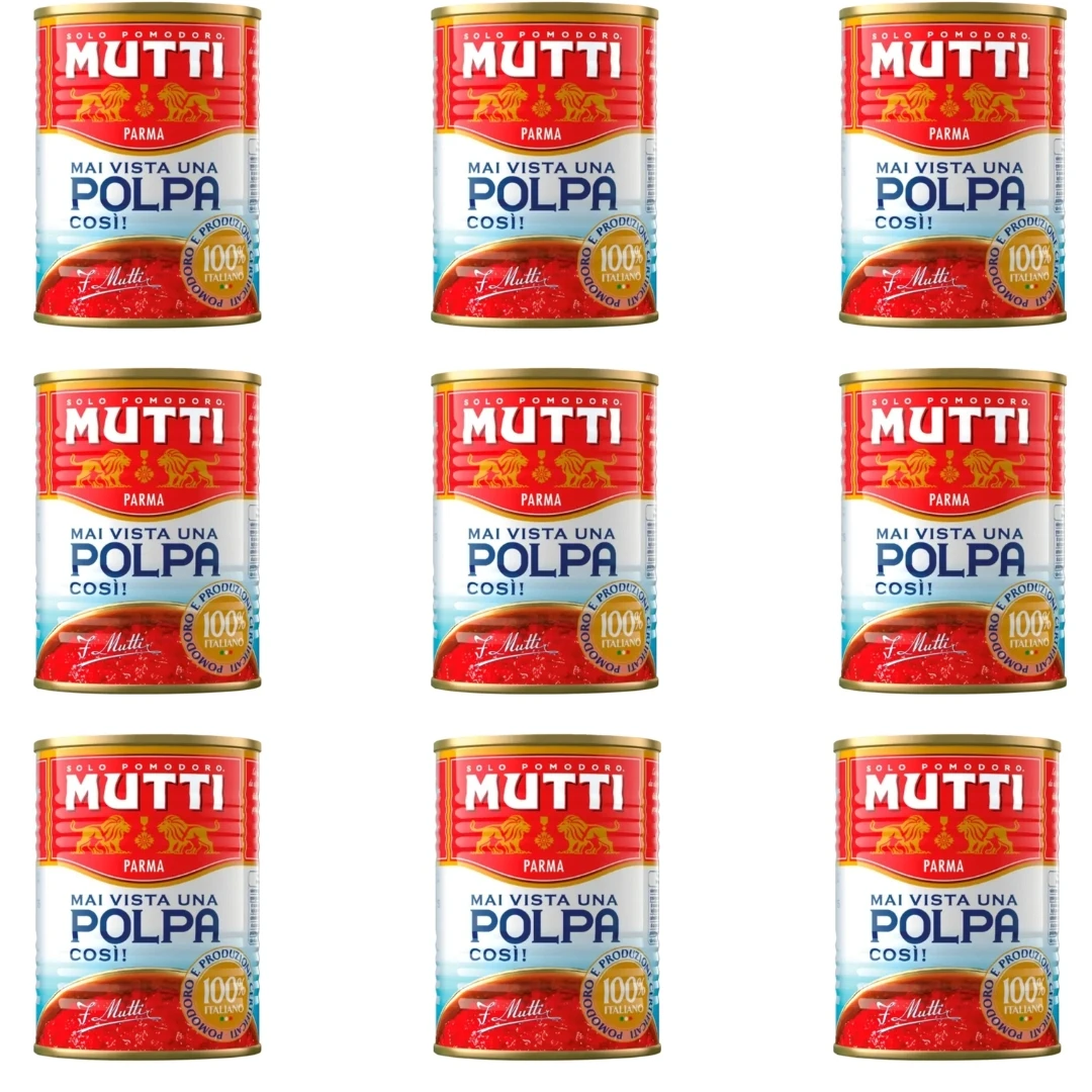 Zestaw Pulpy Pomidorowej Mutti 9x400g - Do Sosów i Zup, Włoska Jakość, Szybka Dostawa