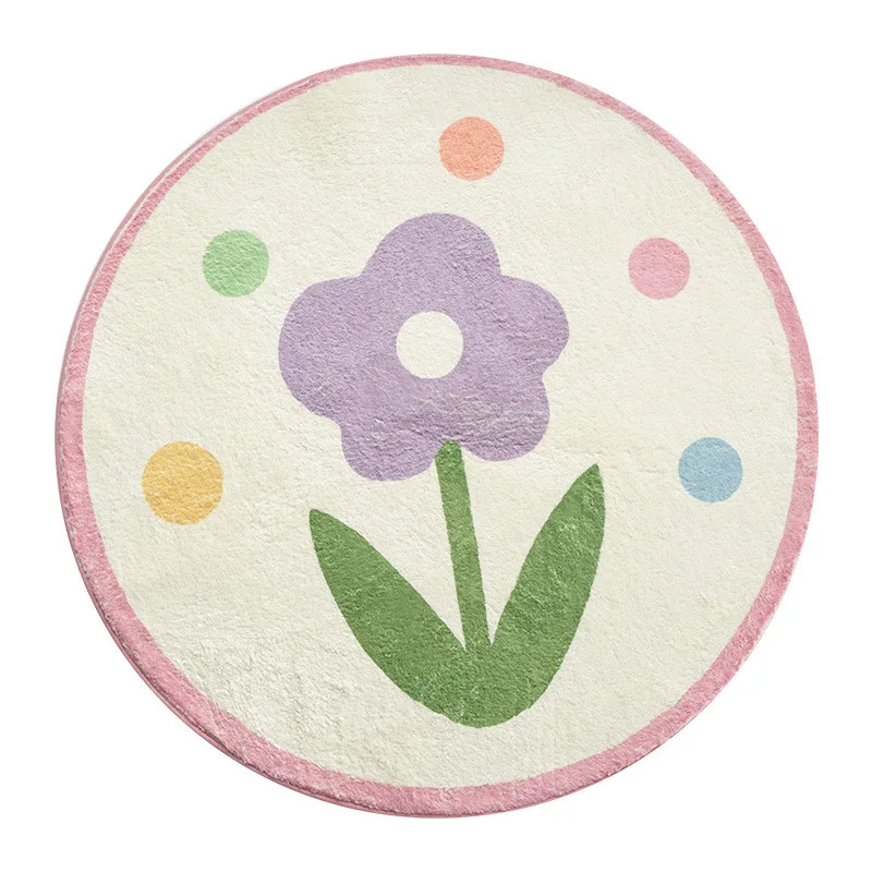 Flower Carpet Kids Crawling Mat Bedroom Decoration Cartoon Floor Mat Girls Room Carpet Decoration Salon Alfombra Sofa Decor