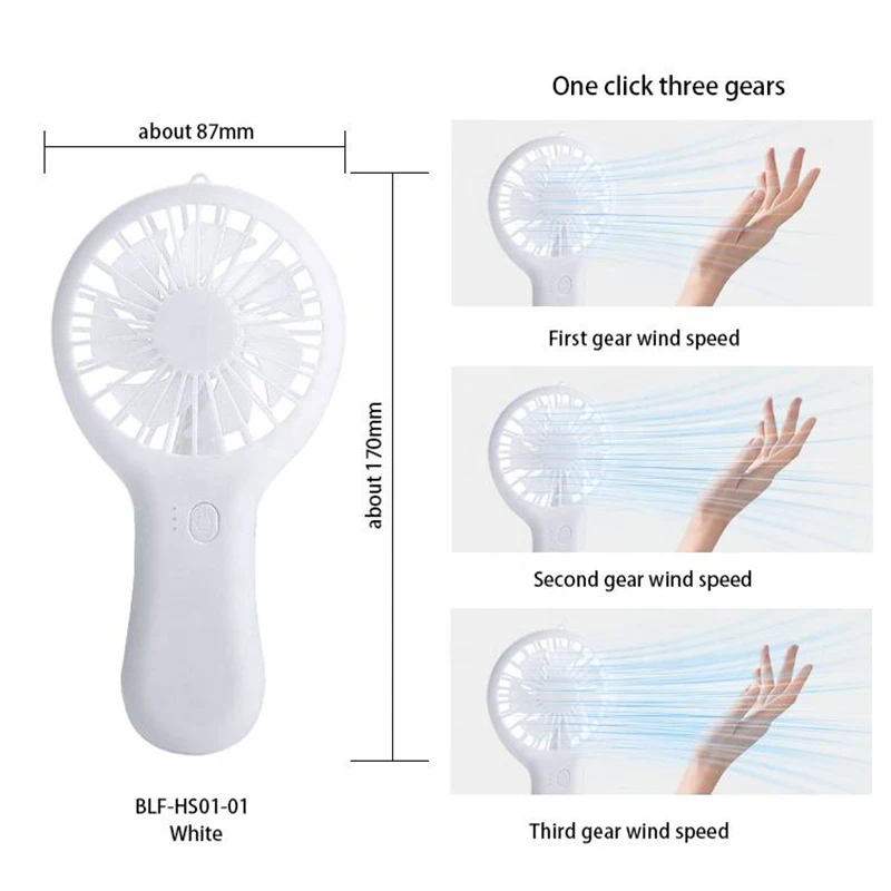 4Pcs USB Mini Fans Portable Electric Fan 3 Speed Wind Rechargeable Fans Mini Handheld Fan with Base Desk Handheld Dual Use