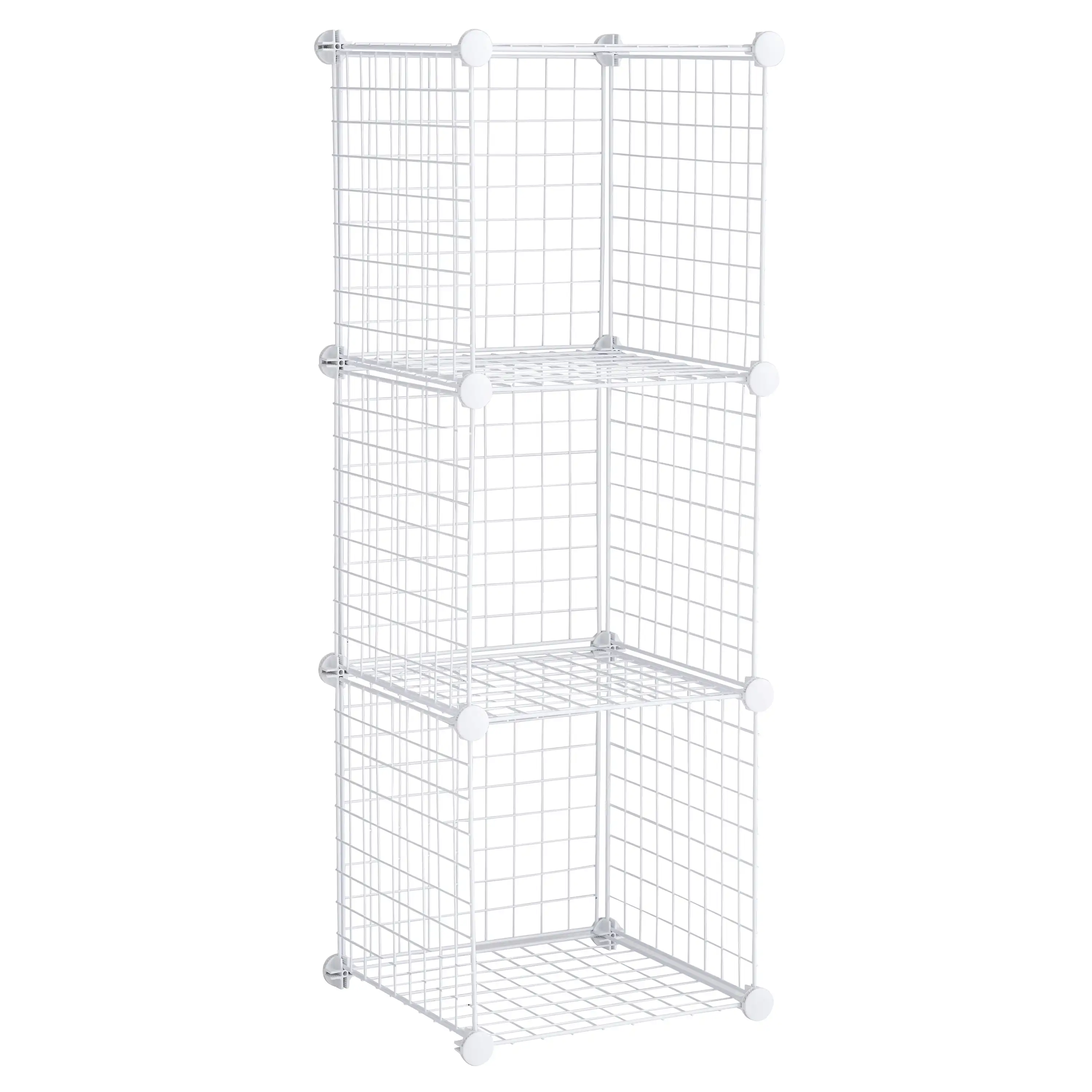 

Rubbermaid Steel 3-Piece Stackable Modular Storage Cube Set, White