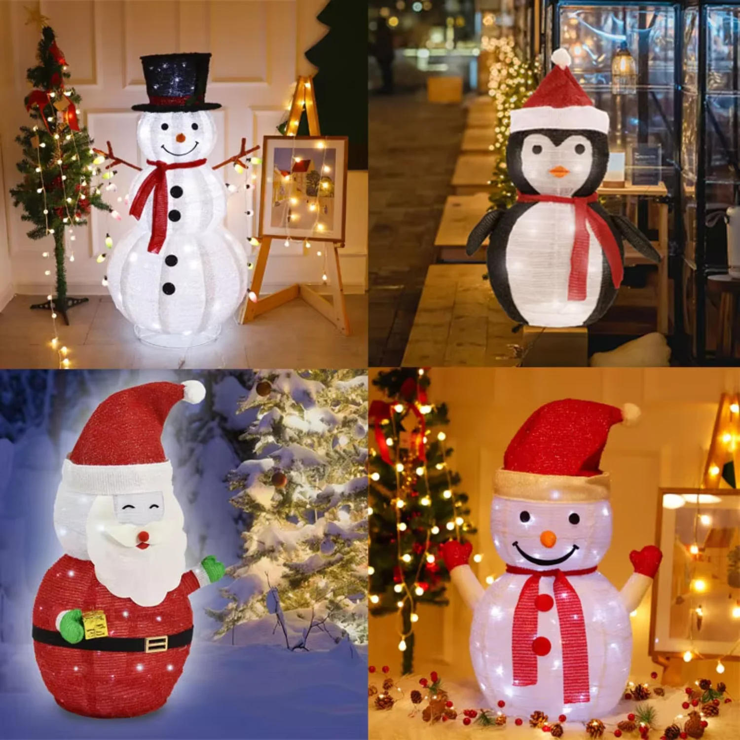 Selling Collapsible Snowman Lights Outdoor Waterproof Christmas Holiday Decorative lights Snowman Decoration