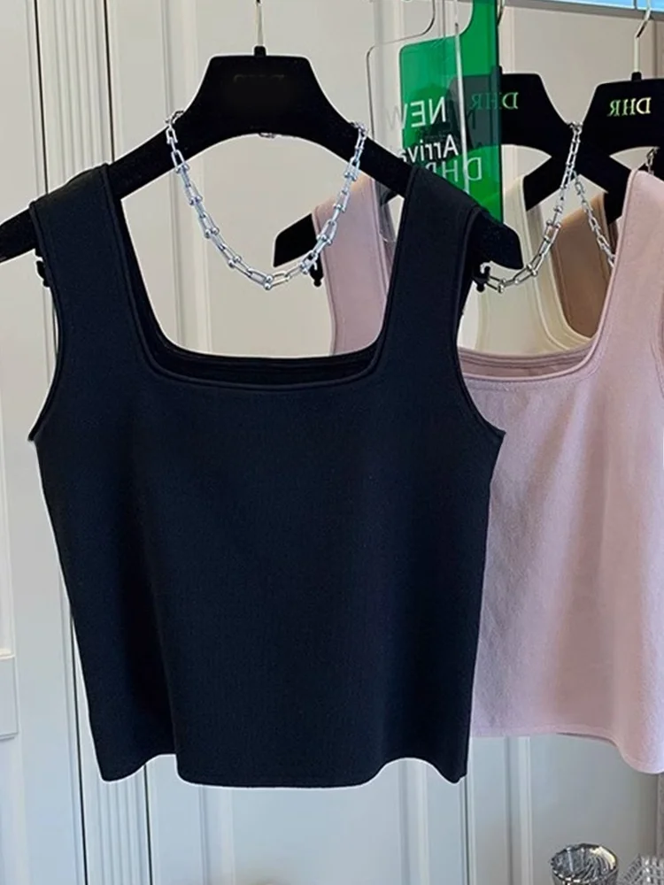 Damska dzianinowa kamizelka, warstwa bazowa, sweter wkładany przez głowę, letnia, nowa, gładka, jednolita, prosta, uniwersalna, luźny krój, do pracy.