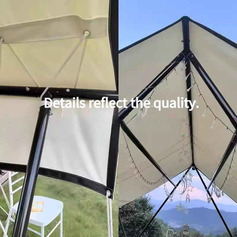 Waterproof Sun Shelter Tent! Heavy-Duty Commercial Canopy for Camping Hotel  Garden Restaurant  Rooftop Terrace - Easy Setup!