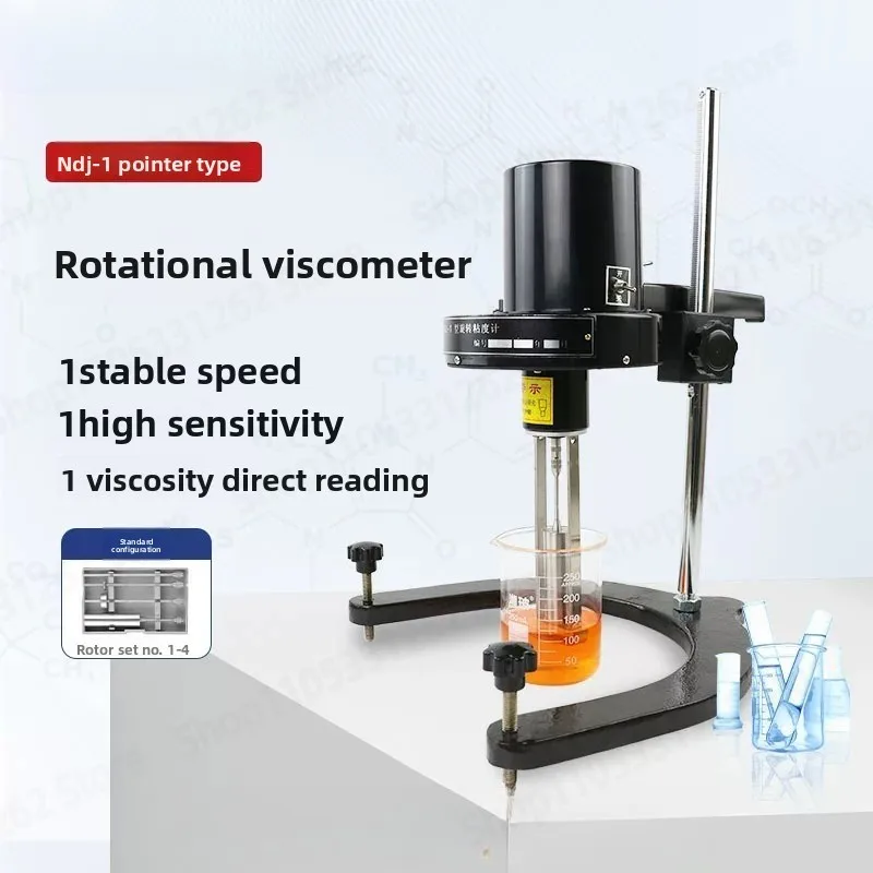 NDJ-1 Pointer Viscometer 1 to 100000 for Glue Paint Ink Laboratory