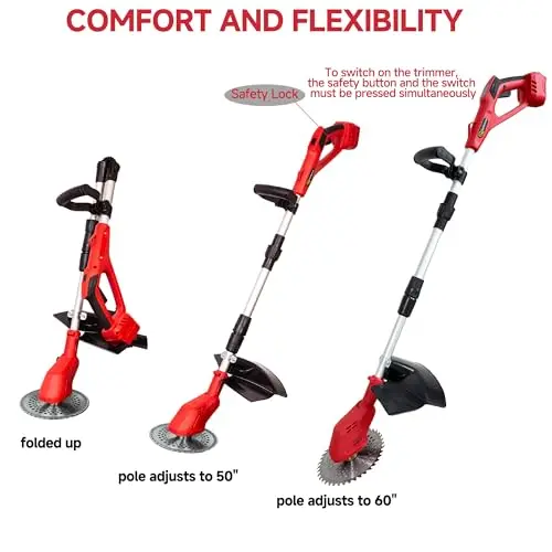 KYS Electric Brushless Motor Cordless Cutter Household Weeder For Garden Lawn Trimming Pruning Tools For Milwaukee M18 Battery