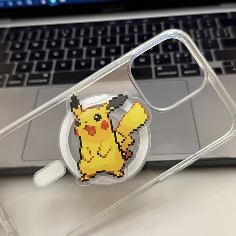 

Pocket Monsters Pokémon Pikachu Squirtle For Magsafe Magnetic Phone Grip Tok Stand For iPhone Foldable Wireless Charging Holder