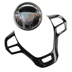 For Ford Explorer 2016 2017 2018 Car Inner Steering Wheel Trim Cover Button Center Panel Sticker Molding Decor Accessories