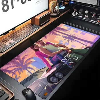 Grand hırsızlık oto GTA Tappetino Mouse Pad oyun kilitleme kenar büyük bilgisayar Gamer büyük kauçuk sanat dizüstü bilgisayar masası diy baskı Mat