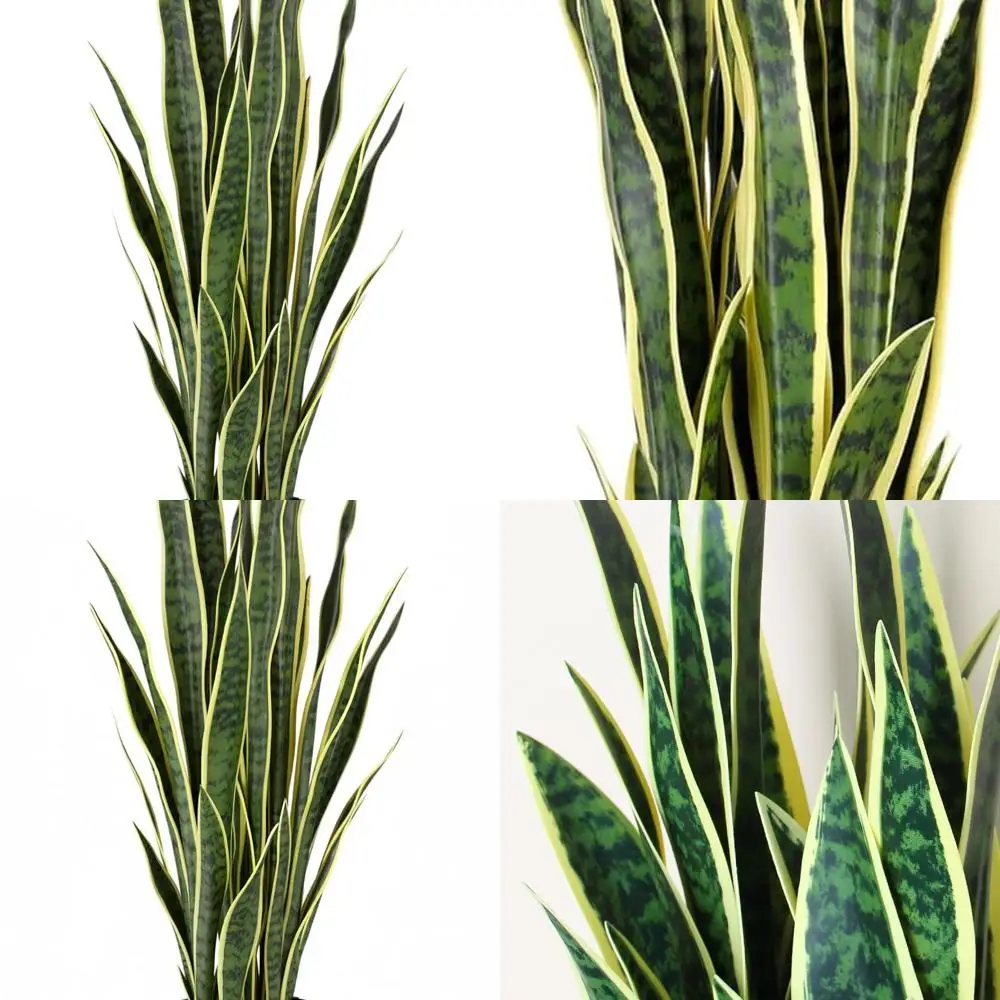 

Искусственная сансевизия высотой 3 фута, 32-листное растение из искусственной змеи, декоративное напольное растение для помещений, желтое 35 дюймов, декор для домашнего офиса