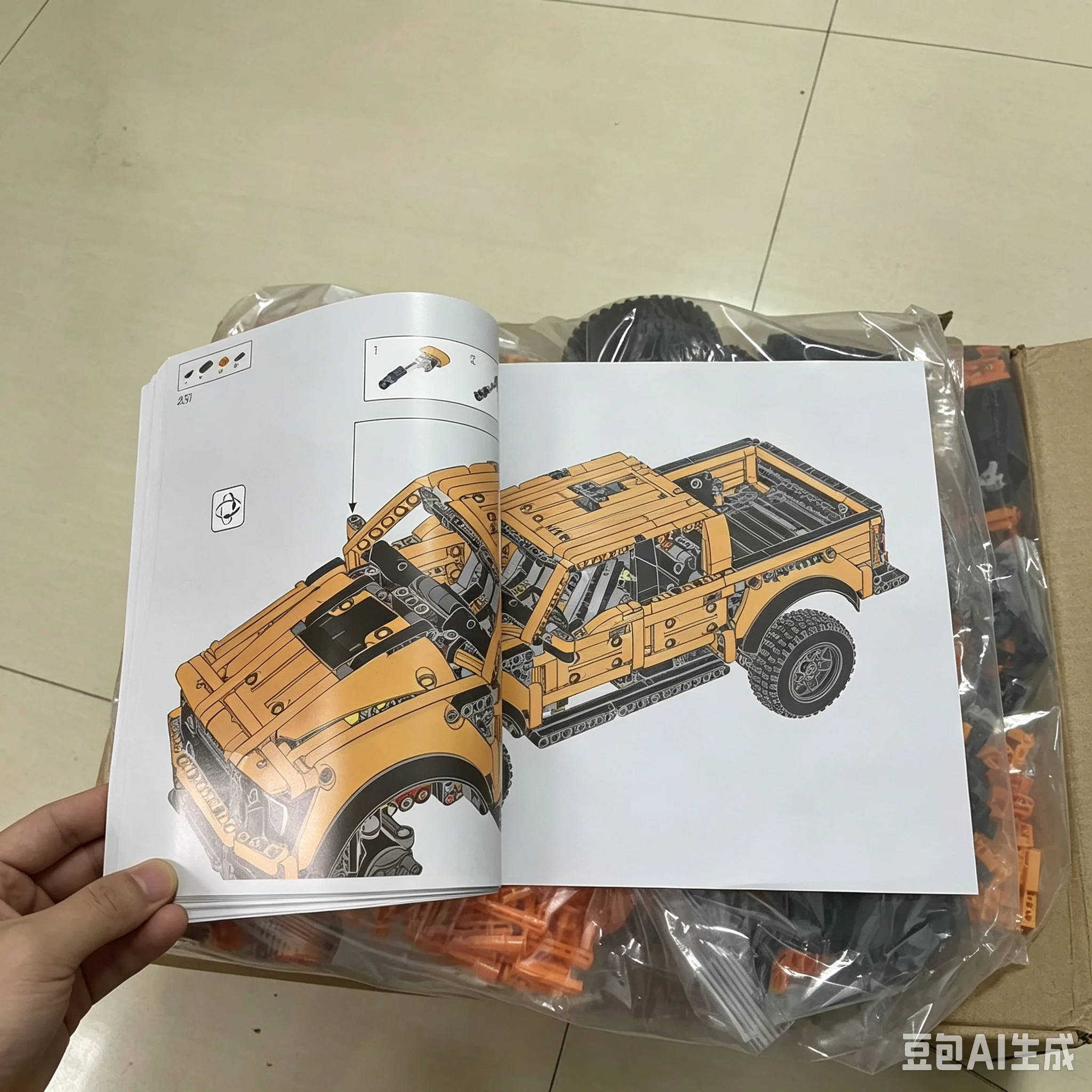 New 1379-Piece Tech Raptors F150 Truck Racing Building Kit, Compatible with MOC Creative DIY Vehicle Blocks, Gift for Kids, Teen