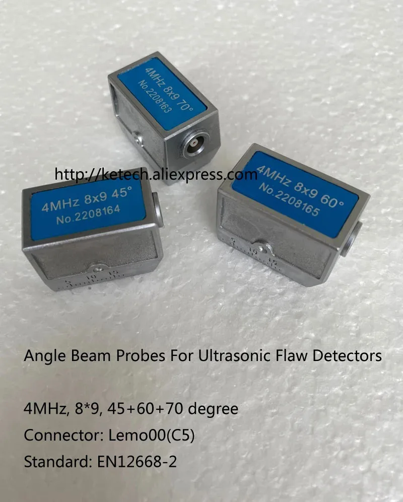 2MHz/4MHz 3x4 4x5 8x6 8x9 10x10 14x14 Angle Probe Transducer