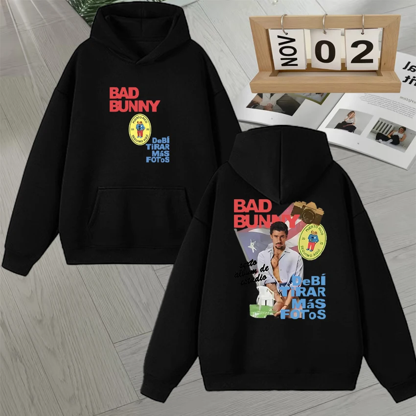 

Trend Rapper Bad Bunny DeBi TiRAR MaS FOToS DTMF 2025 Tour Hoodie Men Women Hip Hop Pop Music Unisex Sweatshirt Fleece Pullovers