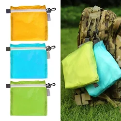 Bolso à prova dwaterproof água zíper de silicone revestido gancho bolsa organizador portátil reutilizável ao ar livre acampamento caminhadas saco de armazenamento viagem