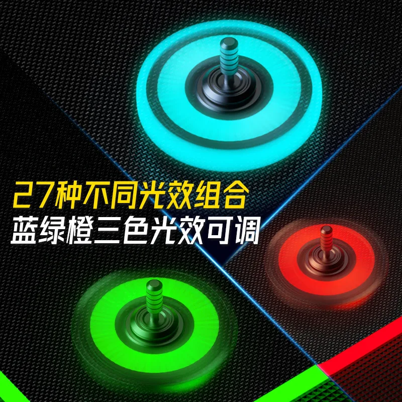 Fidget Spinner Alloy Luminous Long Lasting Fingertip Gyro EDC Spinning Top Stress Relief Toys For Adults Kids Black Technology